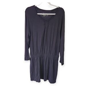 Soma Live Lounge Wear Women's Black Long Sleeve Dress Size Large
